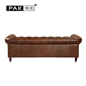 Sang Trọng Nước Mỹ Đồ Nội Thất Phòng Khách Da Chesterfield Sofa Đặt Biệt Thự Căn Hộ Cổ Điển 1 2 3 Chỗ Ngồi Ghế Sofa Da - Product Image 5
