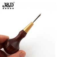 Cône diamanté en bois de santal pour le travail du cuir, outil de perçage et de rainurage pour le cuir, fait main, pour le bricolage