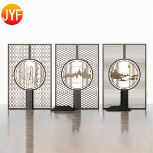 CL266 Indoor Decorative Living Room Office Dividers Partitions Screen Stainless Steel Metal Partition Customized Styles Colors