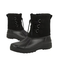 Bottes d'hiver tactiques imprimées pour adultes unisexes, en cuir microfibre chaud avec doublure en mesh, mi-mollet, pour activités extérieures