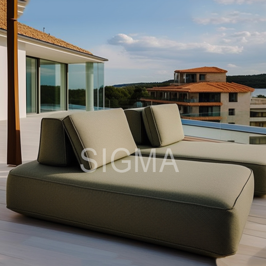 New design outdoor patio furniture all weather waterproof fabric aluminum garden sofa