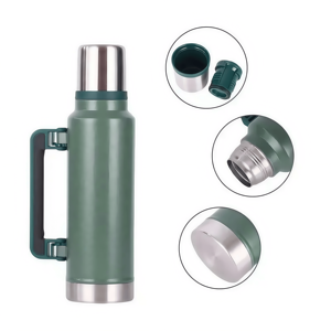 Bouilloire Isotherme à Large Ouverture en Acier Inoxydable 18/8 Sans BPA de 1,9 L avec Logo Personnalisé et Poignée <span class=keywords><strong>Amovible</strong></span> pour Voyages en Extérieur - Product Image 4