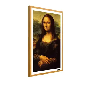 Wall Mount Hanging Wooden Frame Art Advertising Player 21.5 24 27 32 43 49 55 Inch LCD Digital Signage