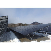 Système de montage au sol pour panneaux solaires en aluminium facile à installer, structure de montage photovoltaïque au sol