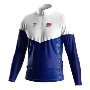 Sudadera con capucha deportiva de poliéster ligero, de secado rápido, con cremallera de 1/4, corte ajustado, para lucha libre, OEM del fabricante - Product Image 1