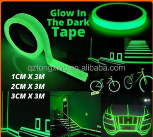 Rouleau de vinyle photoluminescent auto-adhésif, papier luminescent, ruban de signalisation de sortie qui brille dans le noir, matériau réfléchissant - Product Image 6