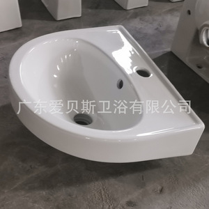 Lavabo de cerámica Jinbi para montar en la pared, 430x320 mm, con un solo orificio, para baños pequeños - Product Image 4