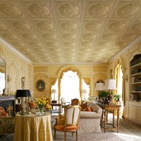 Plaques de plafond carrées en PVC imperméables de style Art déco, panneaux muraux décoratifs en relief