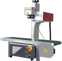 Machine de marquage visuel laser UV 10W personnalisée CRS, refroidie par eau, haute sécurité, contrôle CNC en temps réel, avec convoyeur intégré