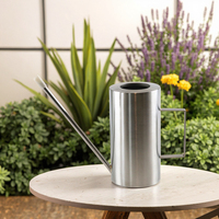 Professionnel OEM Long Bec Miroir Poli Élégant Cylindre Bonsaï Arrosoir En Acier Inoxydable