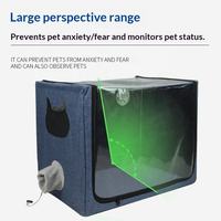 Boîte de nébulisation pour animaux de compagnie pliable, installation facile, chaleur, éternuements, maladies respiratoires, bain et séchage pour chats et chiens, toutes saisons, intérieur