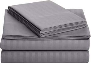 Factory 100% Cotton 1CM Strip Hotel Bed Linen High End Bed <strong>Sheets</strong> Duvet Covers Bedding <strong>Sheet</strong> <strong>Set</strong> - Product Image 4