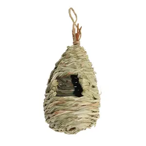 10 PCs Natural Pet Bird Nest Kanarisches Zucht nest Mini Straw Bird Cage