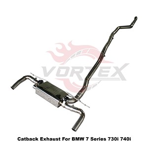 Vortex High Performance Stainless Steel Valvetronic Catback <b>Exhaust</b> for BMW 7 Series 730i 740i G11 G12 B48 B58 Engine - Product Image 2