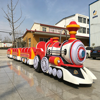 电动无轨观光火车 迷你游乐园游乐设施 桶形火车 小型公路无轨火车