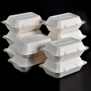 Free Sample disposable take away Container Paper Food Box One Time Disposable Bento Food Catering Lunch Box