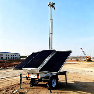 Caméra de sécurité pour chantier sur remorque avec trois panneaux solaires de 400W à vendre - Product Image 2