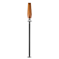 Acier à aiguiser de haute qualité pour couteau de cuisine, tige d'affûtage de 10 pouces, noir 70 #   Aiguiseur en acier au carbone avec manche en bois Mkuruti