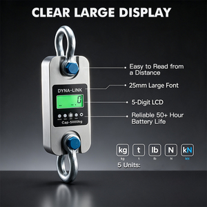 Dinamómetro inalámbrico LCD GWD200 para muelle y cañón, báscula digital para grú<span class=keywords><strong>a</strong></span>, celda de carga de 10, 30 y 50 toneladas - Product Image 3