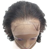 Nouveautés Perruques Transparantes Pré-Épilées Cheveux Humains Installation Sans Colle Longueur Cheveux de Bébé Onde d'Eau Jerry Curl