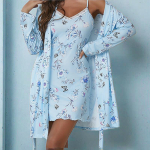 Female Sexy Printed V-neck <b>Camisole</b> Shorts Pajamas Comfortable Breathable Soft Summer Casual Elastic Waist Knitted Lace - Product Image 3