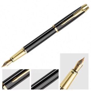 Luxury Black Heavy Metal Branded Fountain <b>Pen</b> Business Advertising Gift <b>Pen</b> with Custom Logo Fountain <b>Pen</b> Luxury - Product Image 2