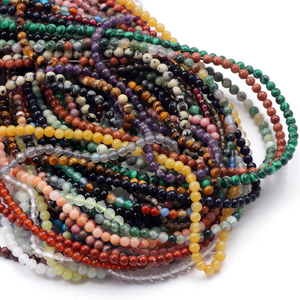 Perline Rotonde Lisce all'Ingrosso da 2MM/3MM in Agata/<span class=keywords><strong>Giada</strong></span>/Granato/Lapislazzuli per Creazione di Gioielli Fai-da-Te - Product Image 4