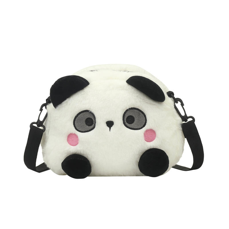 Wholesale Cheap Price Kids Birthday Gift Side Bag Cute Panda Plush Mini Hand Bags Girls Crossbody Bag for Party