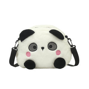 Großhandel Günstiger Preis Kinder Geburtstags geschenk Seiten tasche Nette Panda Plüsch Mini Handtaschen Mädchen Umhängetasche für Party - Product Image 1