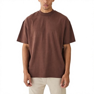 Camiseta de Punto para Hombre, Estilo Vintage, Lavado Ácido, con Logotipo Personalizado, 100% Algodón de Alta Calidad, Corte Regular, Lisa, Anti-UV - Product Image 1