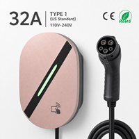 Borne de recharge murale AC 32A à charge rapide 110V 380V Type 1 2 GBT 50/60Hz, station de recharge murale pour véhicules électriques BYD Tesla Zeekr NIO