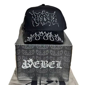 Nouvel Arrivage Casquette <span class=keywords><strong>de</strong></span> Baseball G5 Quality Innedit Rebel Hat en Daim, Style Rude Hat, à 5 Panneaux Brodés pour Hommes - Product Image 1