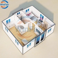 WinFair-Mini conteneur plat, grand-mère mobile, mobile, prêt à l'emploi, maison modulaire de 20 pieds, conteneur personnalisé, Hawaii pliable, Chine