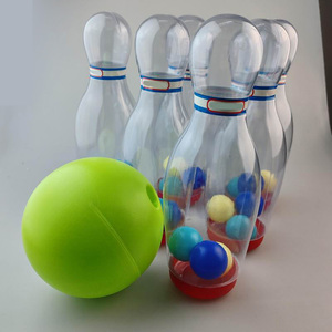 Juego de <span class=keywords><strong>Bolos</strong></span> Transparente de 24 cm con 6 Pinos y Bola de 10 cm, Personalizable <span class=keywords><strong>para</strong></span> Niños, Regalo, Juguete, Relleno de <span class=keywords><strong>Dulces</strong></span>, Promocional, Interior/Exterior - Product Image 2