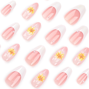 Venta al por mayor de alta calidad <span class=keywords><strong>girasol</strong></span> acrílico <span class=keywords><strong>uñas</strong></span> manicura diseño personalizado Nail Art Kit Press on Nails <span class=keywords><strong>uñas</strong></span> postizas - Product Image 2