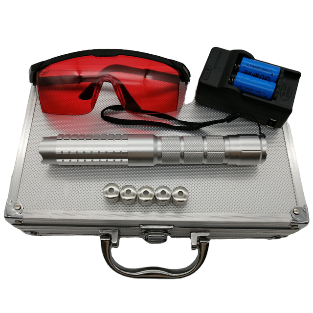 Factory Wholesale MagiChina MC-520 Multi-functional Aluminum Alloy Body Rechargeable LED Blue Infrared Laser Pointer Flashlight