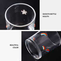 Verres à jus Ortus Home Icon - Design minimaliste, portables, réutilisables, motifs variés (cerise/arc-en-ciel), compatibles lave-vaisselle, pour la maison et le bureau