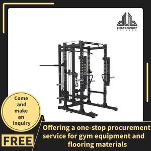 All-In-One rak daya Dual Pulley System mesin Smith perlengkapan Gym logam untuk latihan kekuatan untuk lengan - Product Image 2