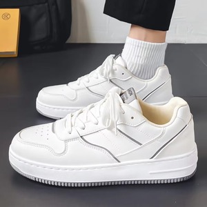 Zapatillas de Skate Blancas con Cordones para Hombre, Estampadas, Antideslizantes, Resistentes al Desgaste, para Todas las Temporadas, de Alta Gama, Casuales y Deportivas - Product Image 3