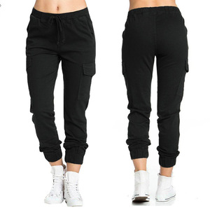 Pantalones de Lápiz para Primavera y Verano, Venta al por Mayor, Pantalones de <span class=keywords><strong>Mujer</strong></span>, Overoles con <span class=keywords><strong>M</strong></span>últiples Bolsillos y Cordón Ajustable, Pantalones Casuales - Product Image 3
