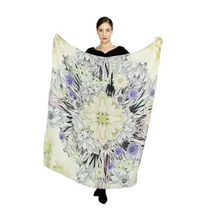 Wholesale custom Pure Wool large square scarves print Shawls For Women Winter