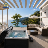 Bain à remous Balboa de luxe pour 5 personnes, portable, avec massage, drain, économe en énergie, écologique, pour extérieur, autoportant