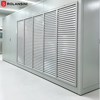 Volets extérieurs horizontaux en aluminium Rolansini, nouveau style, couleur blanche, sur mesure, isolation thermique, conformes à la norme AS2047