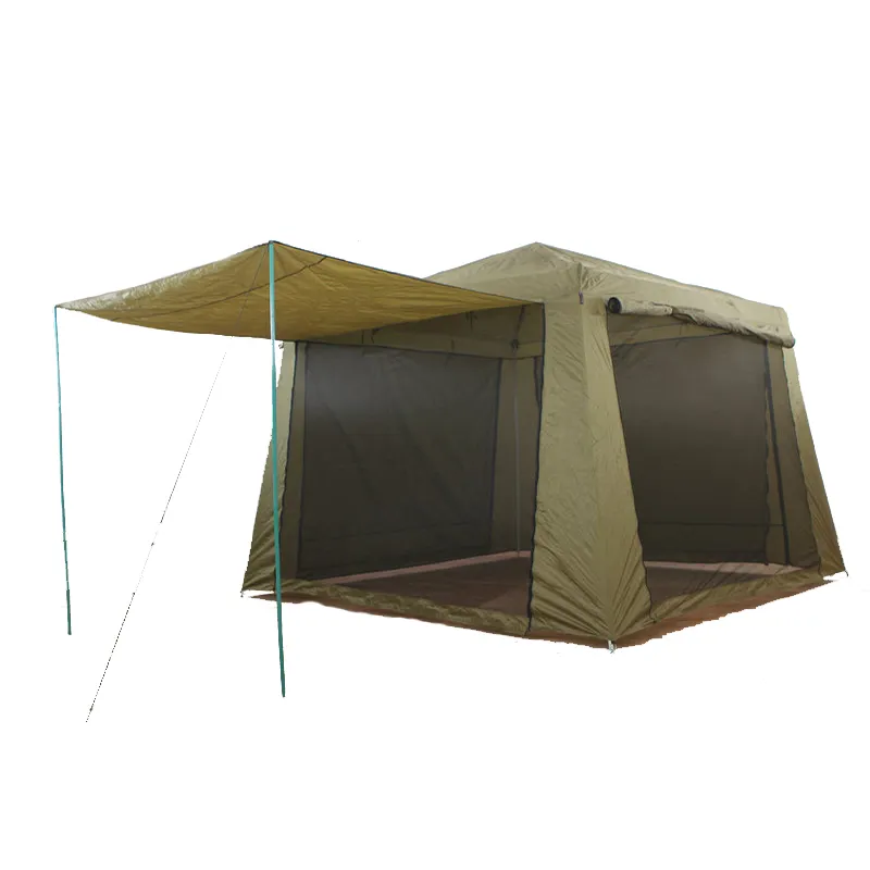 BINMAO Tenda Glamor Luar Ruangan, Tenda Kanvas Katun Tahan Air Luar Ruangan, Tenda Berkemah Musim Semi