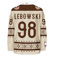 Logo tim kustom pakaian hoki 100% poliester kain jaring Tackle Jersey hoki es tersublimasi