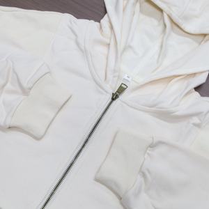 Sudadera con capucha y cremallera para mujer, estilo crop top, hombros caídos, holgada, personalizada, superventas del fabricante - Product Image 4