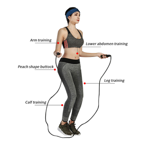 Cuerdas de saltar de 3 metros para deportes, Cable de velocidad ajustable, plástico grueso, doble rodamiento, mango de espuma, cuerda de algodón pesada - Product Image 6