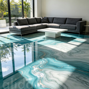 Résine époxy métallique liquide Alida durable en 2 parties, revêtement de sol résistant aux UV pour adhésifs et mastics de construction, application au pinceau - Product Image 2