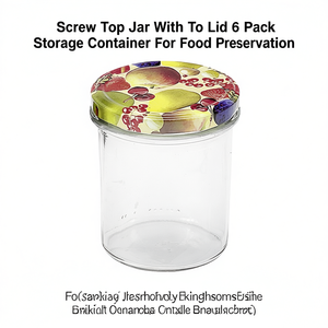 Pot à visser avec couvercle, lot de 6, récipient de stockage pour la conservation des aliments - Product Image 2
