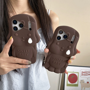 Ốp điện thoại silicon hình bé khóc dễ thương hoạt hình, chống sốc, dành cho 17/16/15 Pro Max/14/13, thiết kế hình thú - Product Image 1